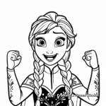 Action-Packed Anna Coloring Pages 2