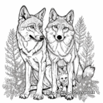 Action-Packed Gray Wolf Coloring Pages 1
