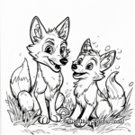 Action-Packed Gray Wolf Coloring Pages 2