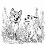 Action-Packed Gray Wolf Coloring Pages 4