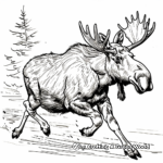 Action-Packed Moose Chase Coloring Pages 2