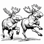 Action-Packed Moose Chase Coloring Pages 4