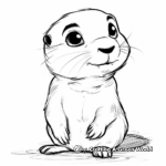 Adorable Baby Prairie Dog Coloring Pages 1
