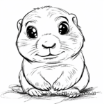 Adorable Baby Prairie Dog Coloring Pages 4