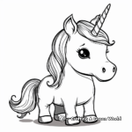 Adorable Baby Unicorn Coloring Sheets 4