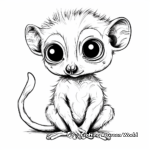 Adorable Dwarf Lemur Coloring Pages 2