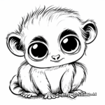 Adorable Dwarf Lemur Coloring Pages 3