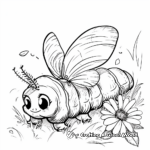 Adorable Moth Caterpillar Coloring Pages 2