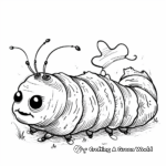 Adorable Moth Caterpillar Coloring Pages 3