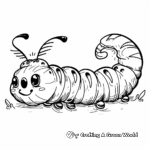 Adorable Moth Caterpillar Coloring Pages 4