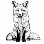 Adult Red Fox Coloring Sheets 1