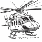 Adventurous Rescue Helicopter Coloring Pages 1