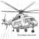 Adventurous Rescue Helicopter Coloring Pages 2