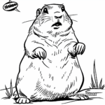 Alert Prairie Dog Coloring Pages 1