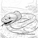 Amazon Rainforest Anaconda Coloring Pages 3