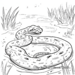 Anaconda in its Natural Habitat Coloring Pages 1