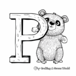 Animal-themed Letter P Coloring Pages 1