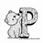 Animal-themed Letter P Coloring Pages 3