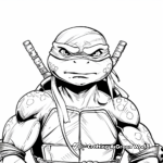 April O'Neil and Ninja Turtles Coloring Pages 2