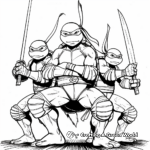 April O'Neil and Ninja Turtles Coloring Pages 3