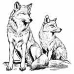 Arctic Wolf Coloring Sheets 1