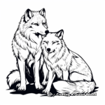 Arctic Wolf Coloring Sheets 2