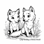 Arctic Wolf Coloring Sheets 4