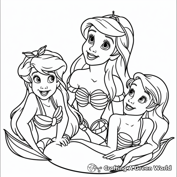 The Little Mermaid Coloring Pages - Free & Printable!