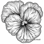Art Nouveau Inspired Pansy Coloring Sheets 3