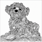 Artistic Abstract Maltese Coloring Pages 2
