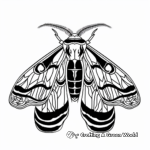 Artistic Abstract Moth Coloring Pages 4