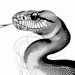 Artistic Abstract Snake Coloring Pages 1