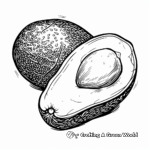 Artistic Avocado Coloring Pages 1