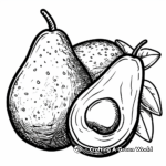 Artistic Avocado Coloring Pages 3