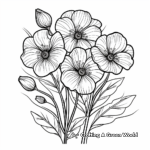 August Flowers in Bloom Coloring Pages 1