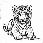 Baby Bengal Tiger Cubs Coloring Pages 4