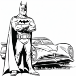 Batman and Batmobile Printable Coloring Pages 2