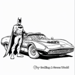 Batman and Batmobile Printable Coloring Pages 3