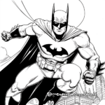 Batman in Action: Gotham City Night Coloring Pages 1