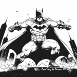 Batman in Action: Gotham City Night Coloring Pages 3