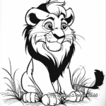 Beautiful African Lion Coloring Pages 2