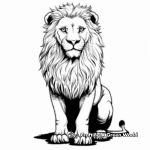 Beautiful African Lion Coloring Pages 3