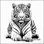 Beautiful Bengal Tiger Coloring Pages for Adults 1