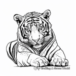 Beautiful Bengal Tiger Coloring Pages for Adults 2