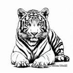 Beautiful Bengal Tiger Coloring Pages for Adults 4
