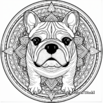 Beautiful Bulldog Mandala Coloring Pages 1