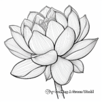 Beautiful Lotus Flower Coloring Pages 1