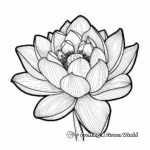 Beautiful Lotus Flower Coloring Pages 3