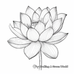 Beautiful Lotus Flower Coloring Pages 4