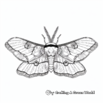 Beautiful Luna Moth Coloring Pages 1